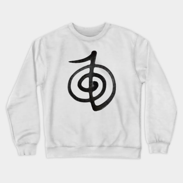 Reiki Symbol Choku Rei Crewneck Sweatshirt by drumweaver